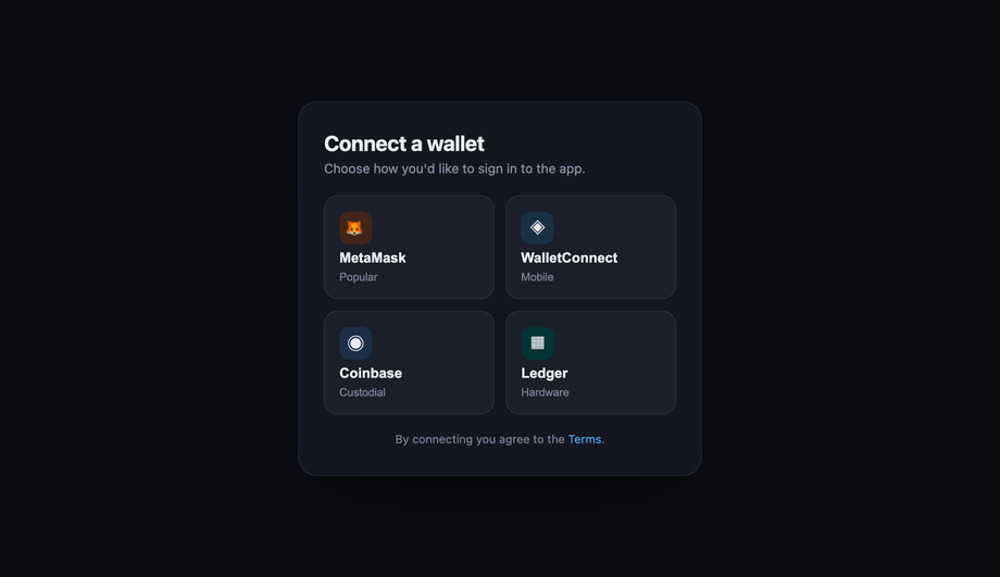 Web3 Native Wallet Connect — preview