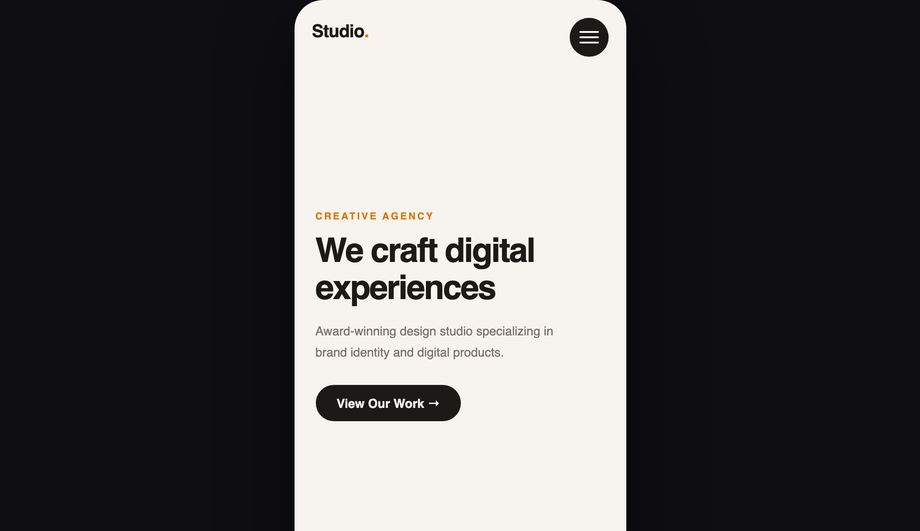 Full-Screen Overlay Navigation — preview