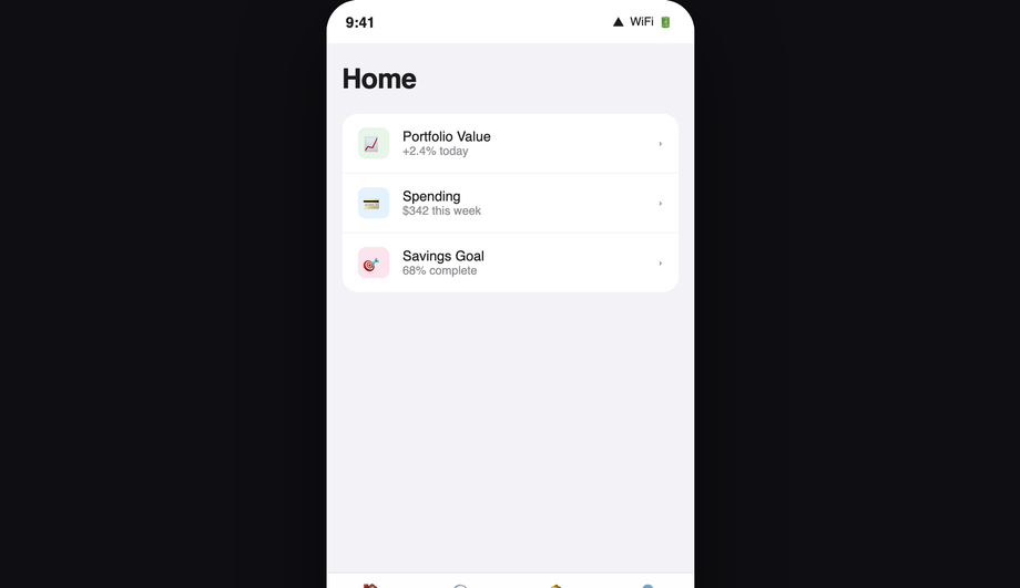 iOS-Style Bottom Tab Bar — preview