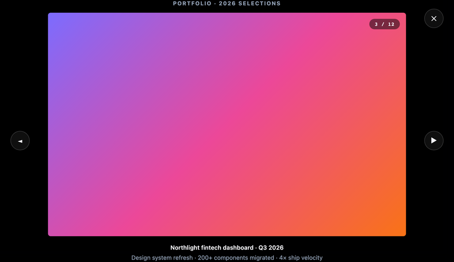 Image Gallery Lightbox Modal — preview