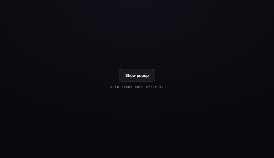 Promo / Newsletter Popup — preview