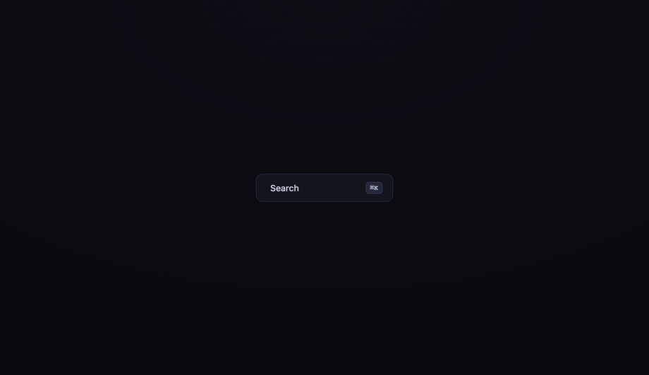 Search Command Palette (Cmd + K) — preview