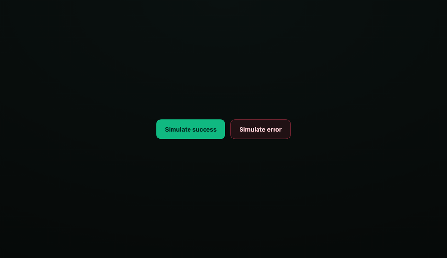 Success / Error Feedback State — preview