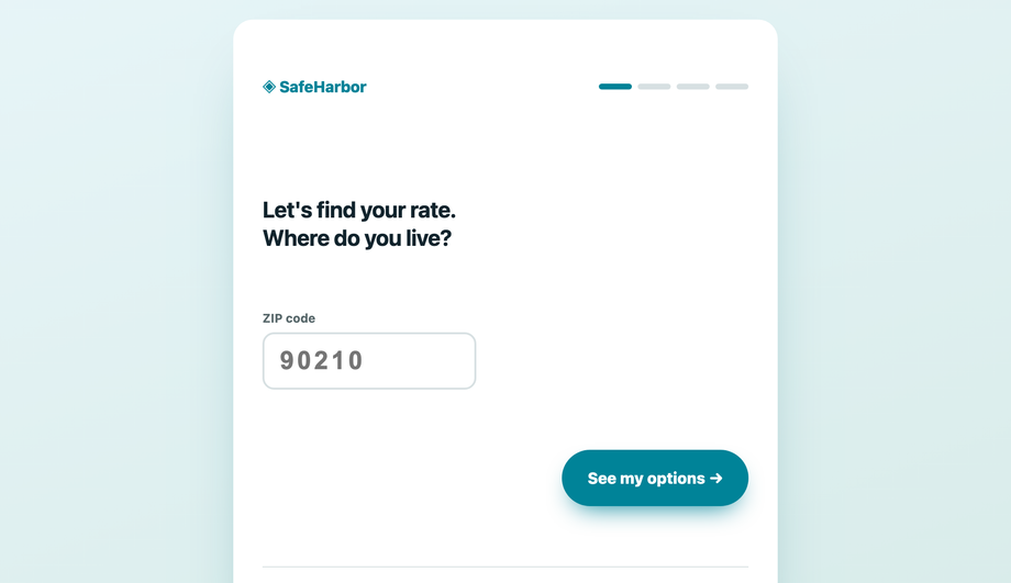 Auto & Home Insurance Quote Request — preview