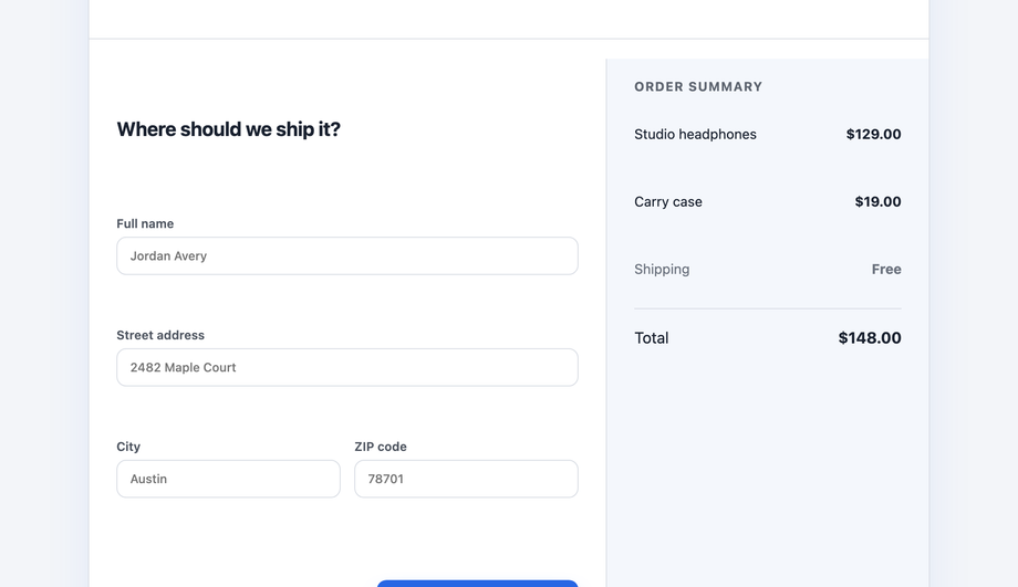 E-Commerce Multi-Step Checkout — preview