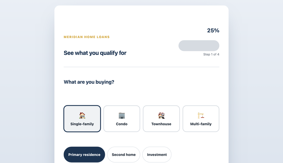 Mortgage & Home Loan Application — preview
