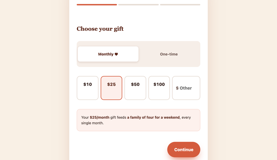 Non-Profit Donation Wizard — preview