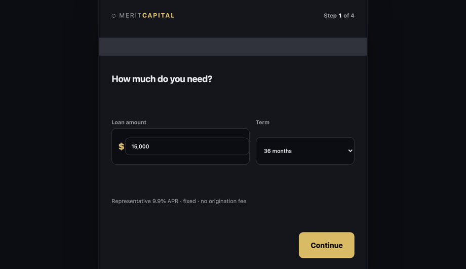 Personal Loan & Credit Card Application — preview