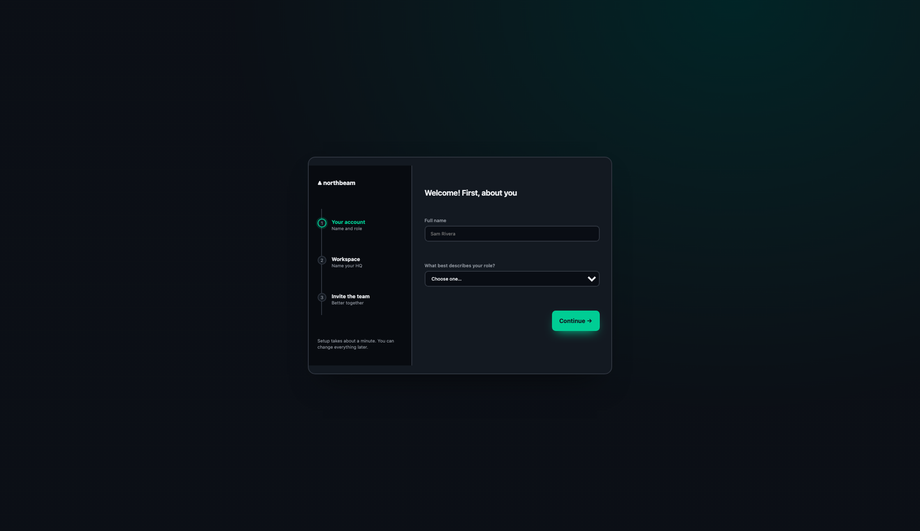 SaaS User Onboarding Wizard — preview