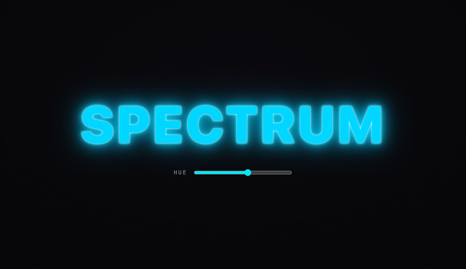 CSS Variables Dynamic Neon Colour — preview