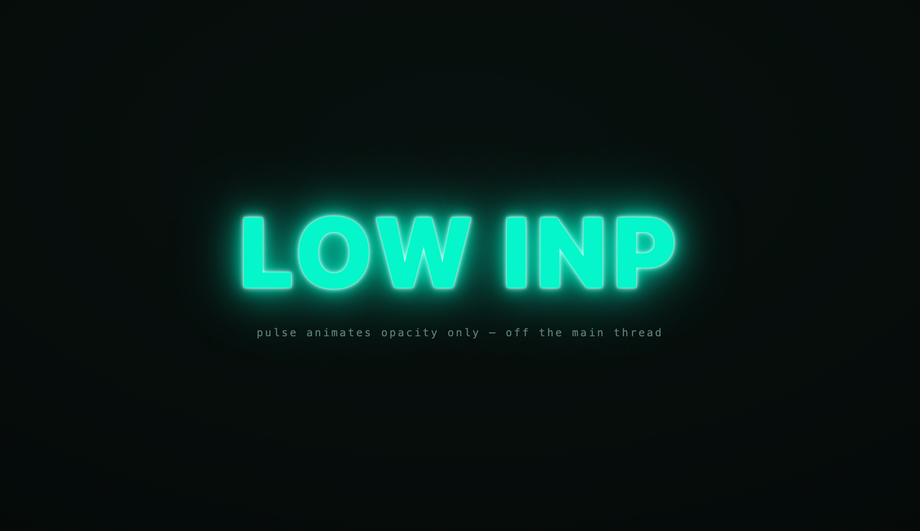 Low-INP Compositor Neon Animation — preview