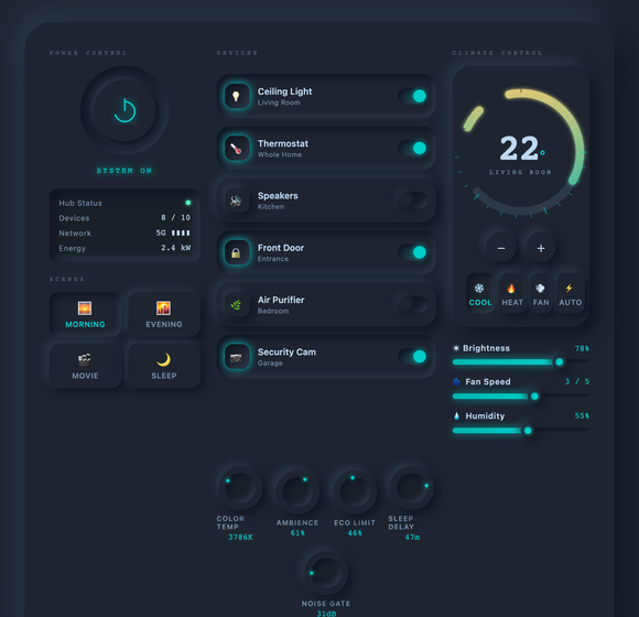 Smart IoT Control Panel — preview