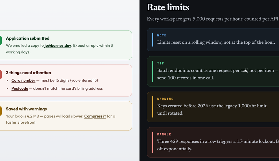 CSS Alert Box Success Error Styles — preview