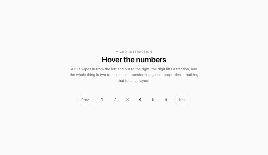 Hover Underline Pagination — preview