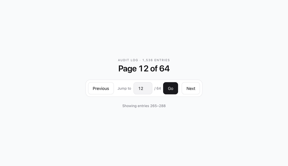Pagination with Jump to Page Input — preview