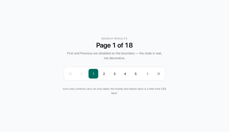 Pagination with Prev Next Icons — preview