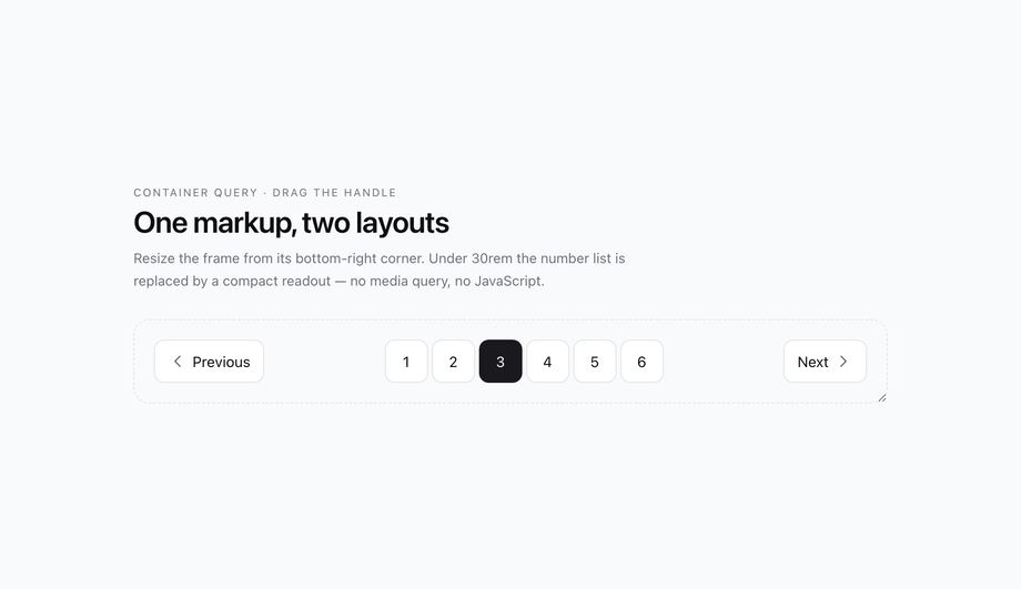Responsive Compact Pagination — preview