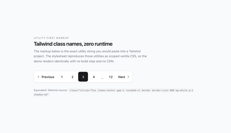 Tailwind CSS Pagination Component — preview