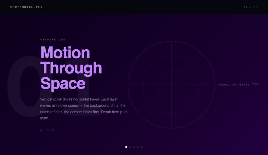 CSS Horizontal Parallax Scroll — preview