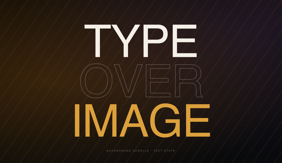 CSS Parallax Text Overlay Effect — preview