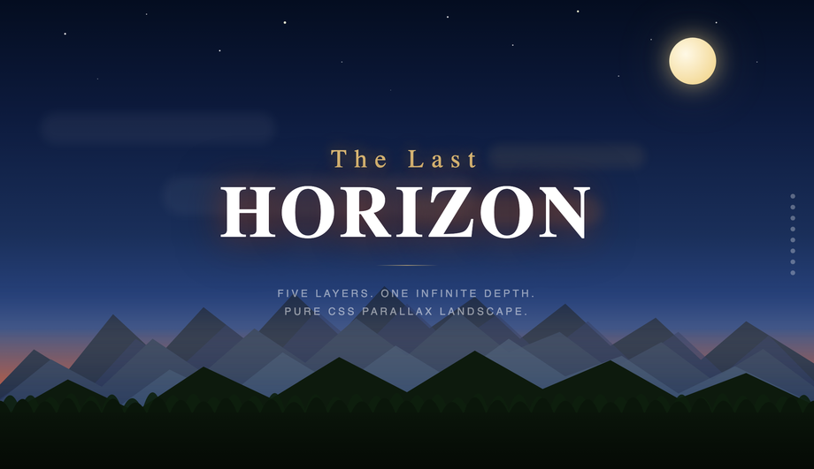 Multi-layered CSS Parallax Landscape / Illustration — preview