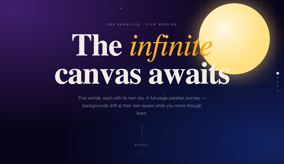 Multi-Scene Parallax Scrolling — preview