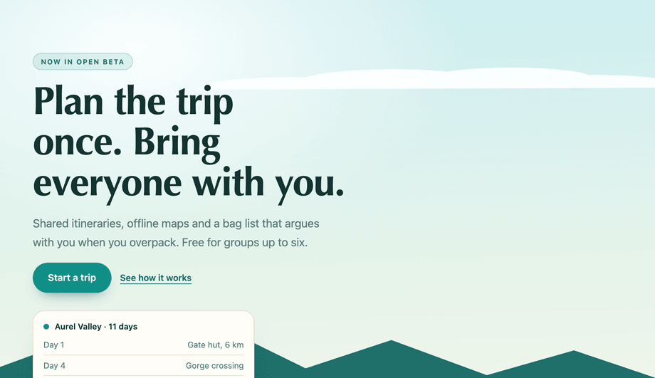 Parallax Landing Page Hero with Depth Layers — preview