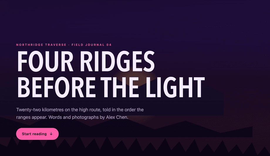 Pure CSS Parallax Hero with Scroll Timeline — preview