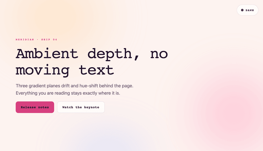 Scroll Driven Aurora Gradient Parallax — preview