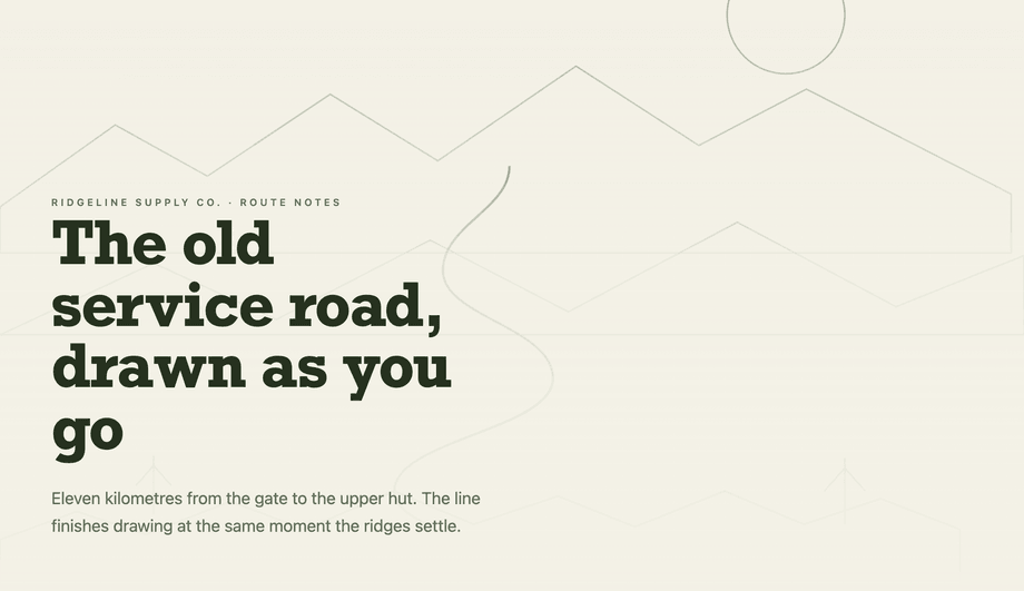 Scroll Driven SVG Path Draw Parallax — preview