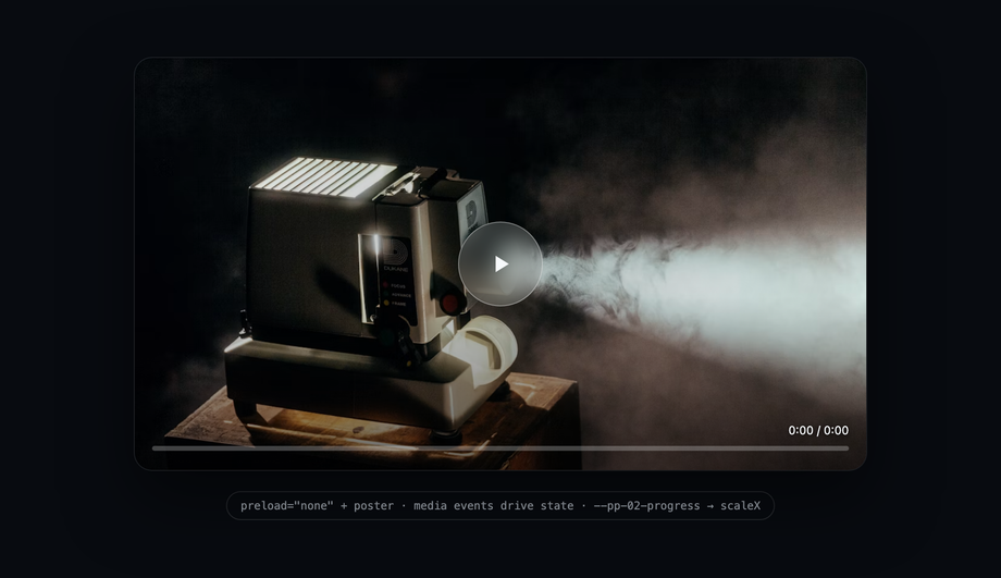 Custom HTML5 Video Player Overlay — preview