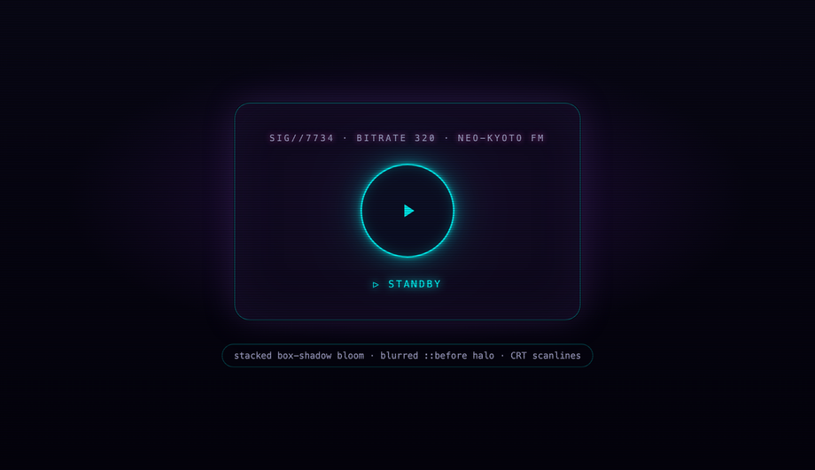 Cyberpunk Glow & Neon Toggle — preview