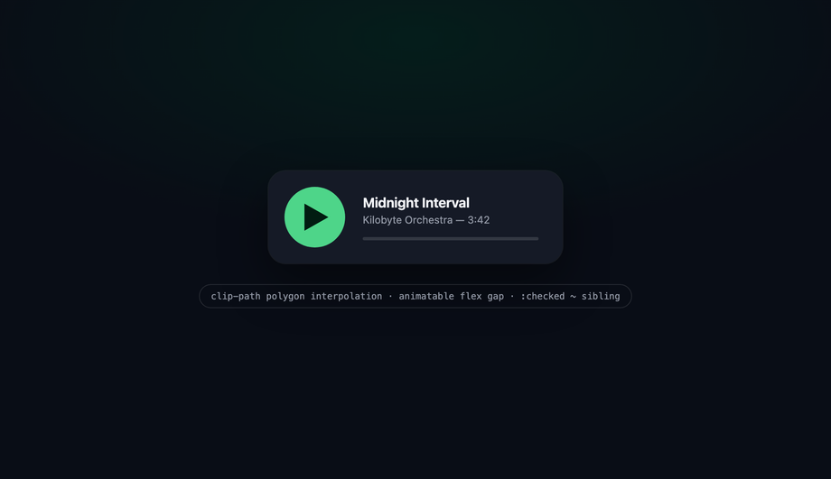 Pure CSS Polygon Morph Play Pause — preview
