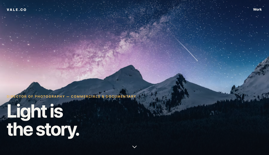 Full Screen Hero Image Portfolio Layout CSS — preview