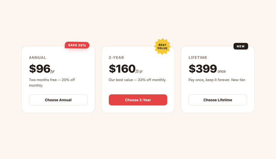 Interactive Floating Badges — preview