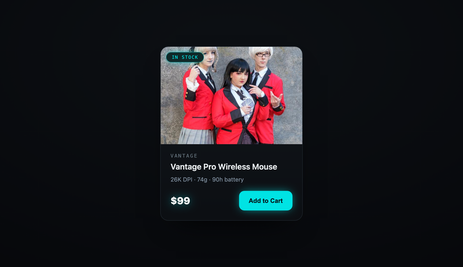 Dark-Mode Gadget Card — preview
