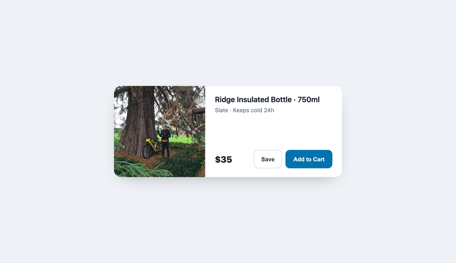 Horizontal Responsive Card — preview