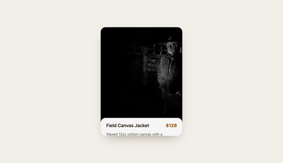 Slide-Up Details Panel Card — preview