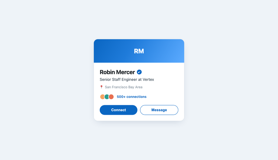 Minimalist LinkedIn-style Business Card — preview