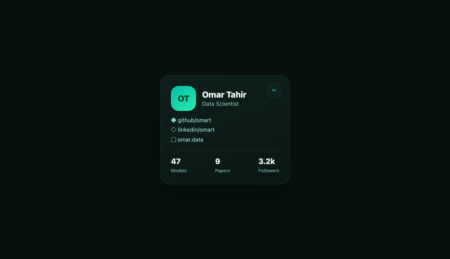 Morphing Profile Card / Expanding Bio — preview