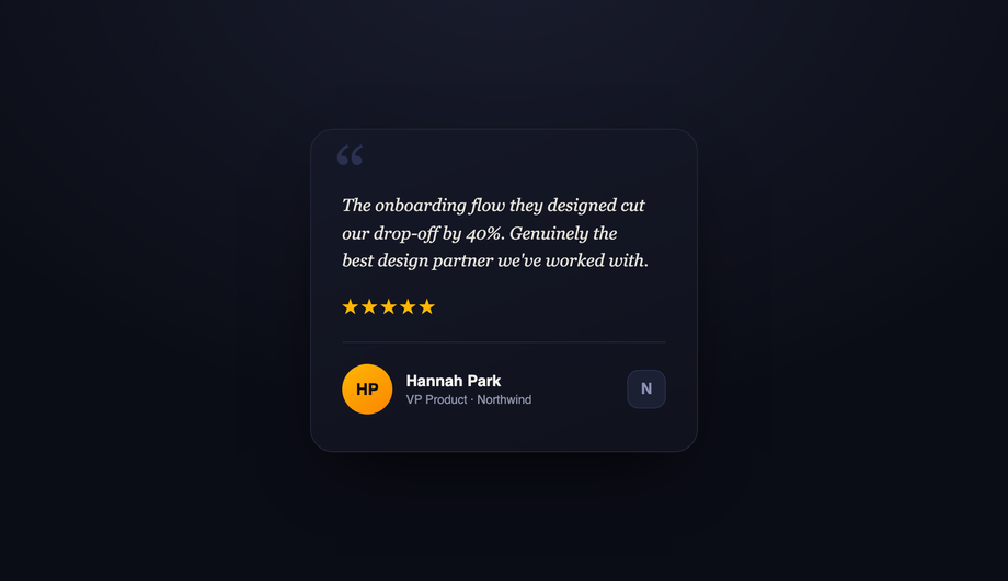 Testimonial Customer Review Profile Card — preview
