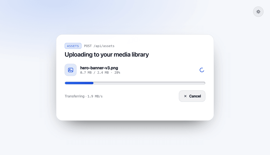 Fetch Upload Progress Bar with XHR onprogress Event — preview