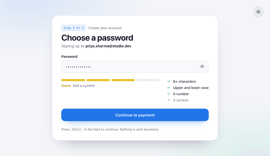 Password Strength Meter with Live Feedback — preview