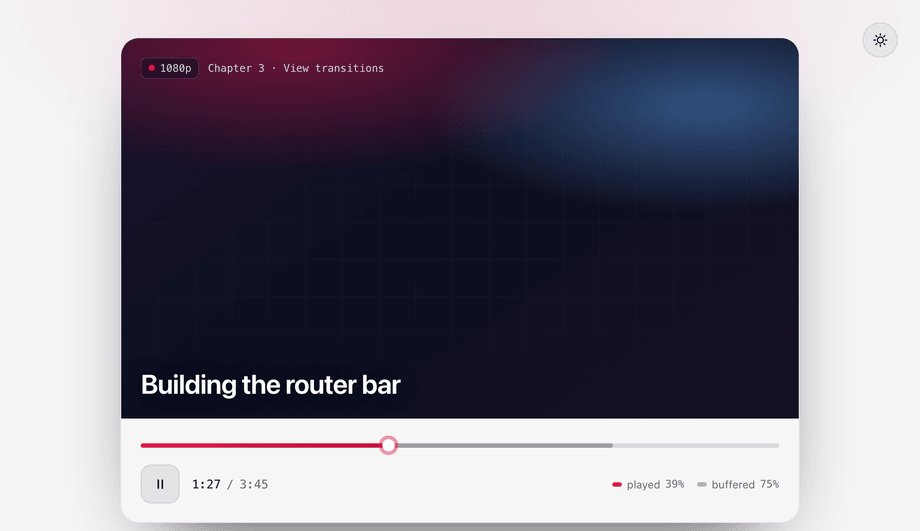Video Buffering Progress with Buffered Range Overlay — preview
