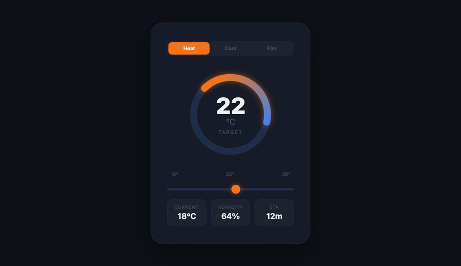 Circular Radial Dial Range Input — preview