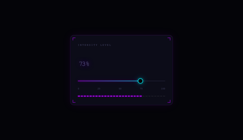 Dynamic Neon Glow Slider — preview