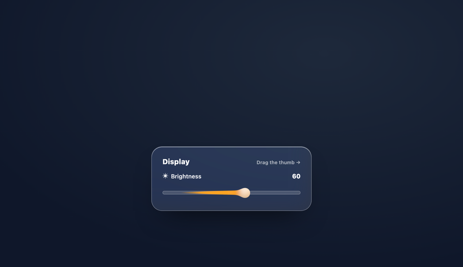 Glass Slider with Bubble Tooltip — preview