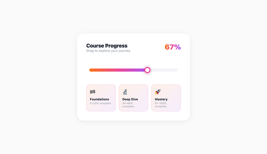 Gradient Fill Progress Slider — preview