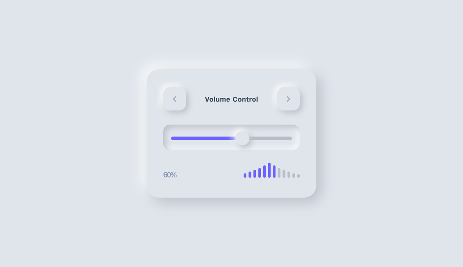 Neumorphic Volume Controller — preview