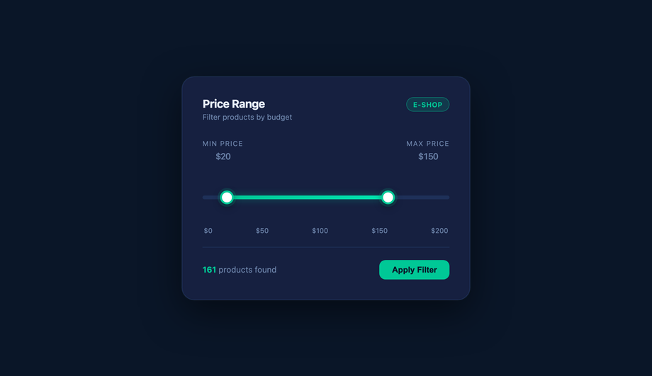 Price Range Slider with Dual Handles — preview
